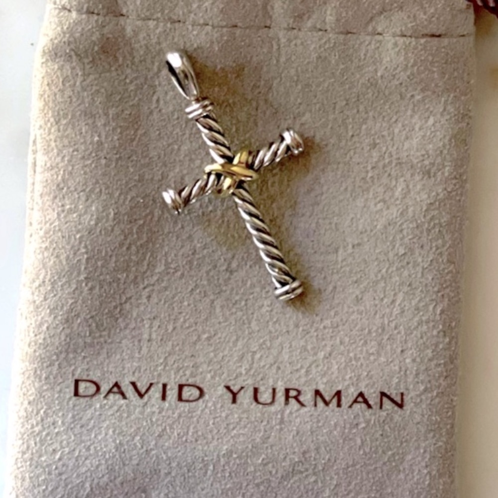 David Yurman Cable Cross Necklace